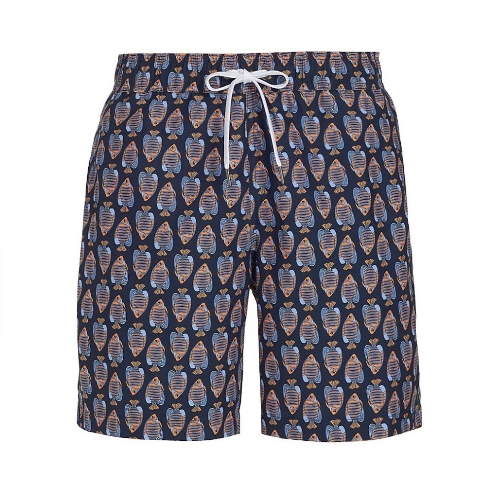 NWT Saks Fifth Avenue Men’s Collection Fish Swim Shorts in Navy in size XXL